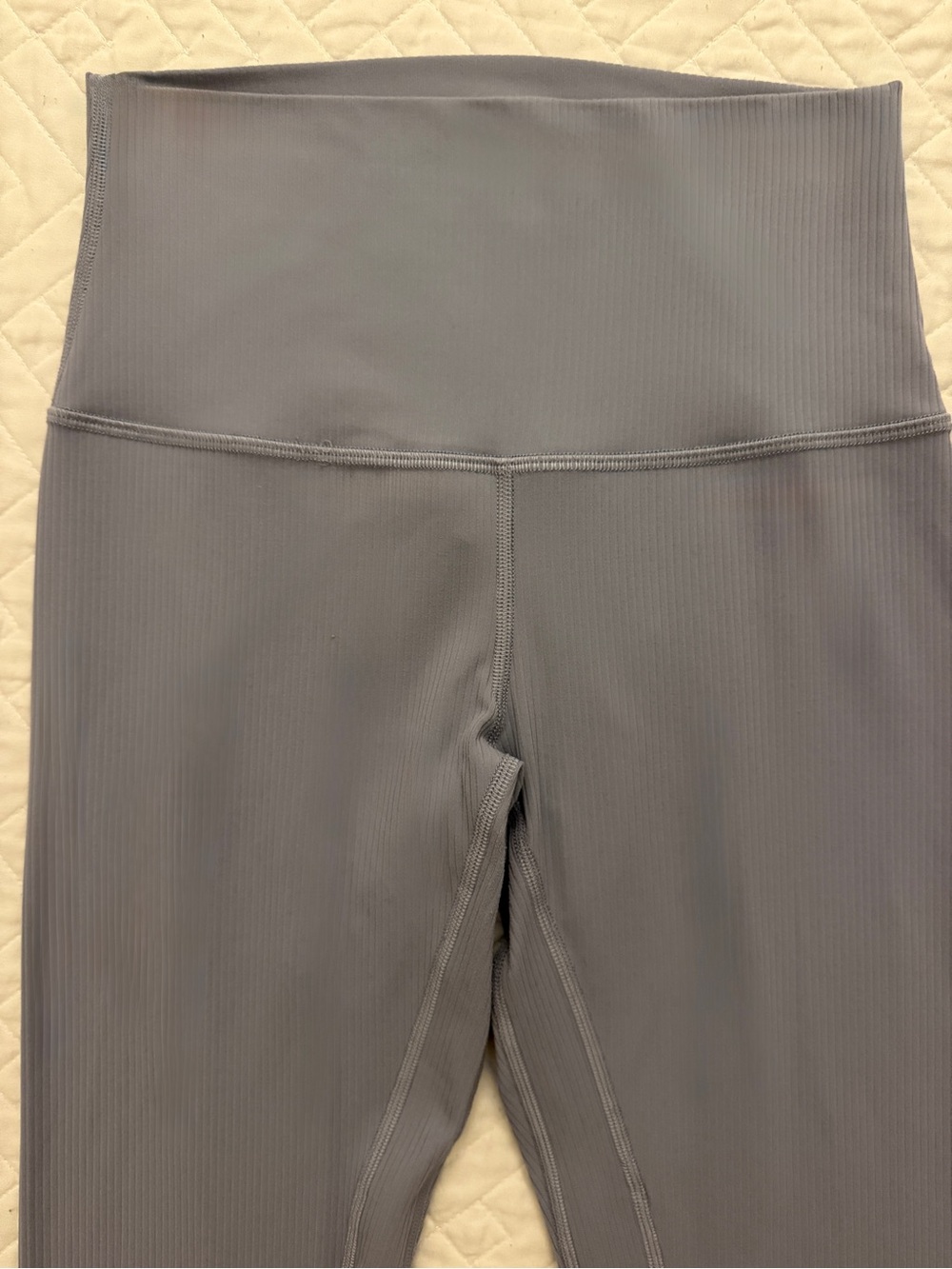 Lululemon Ribbed Full-Length Leggings – Light Blue – Size 4 - Picture 3 of 6